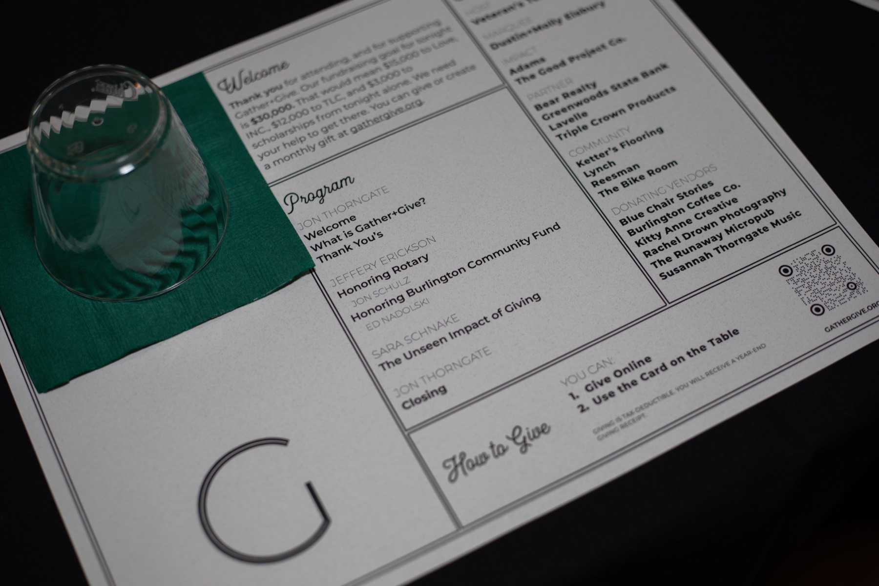 Gather + Give annual fall event